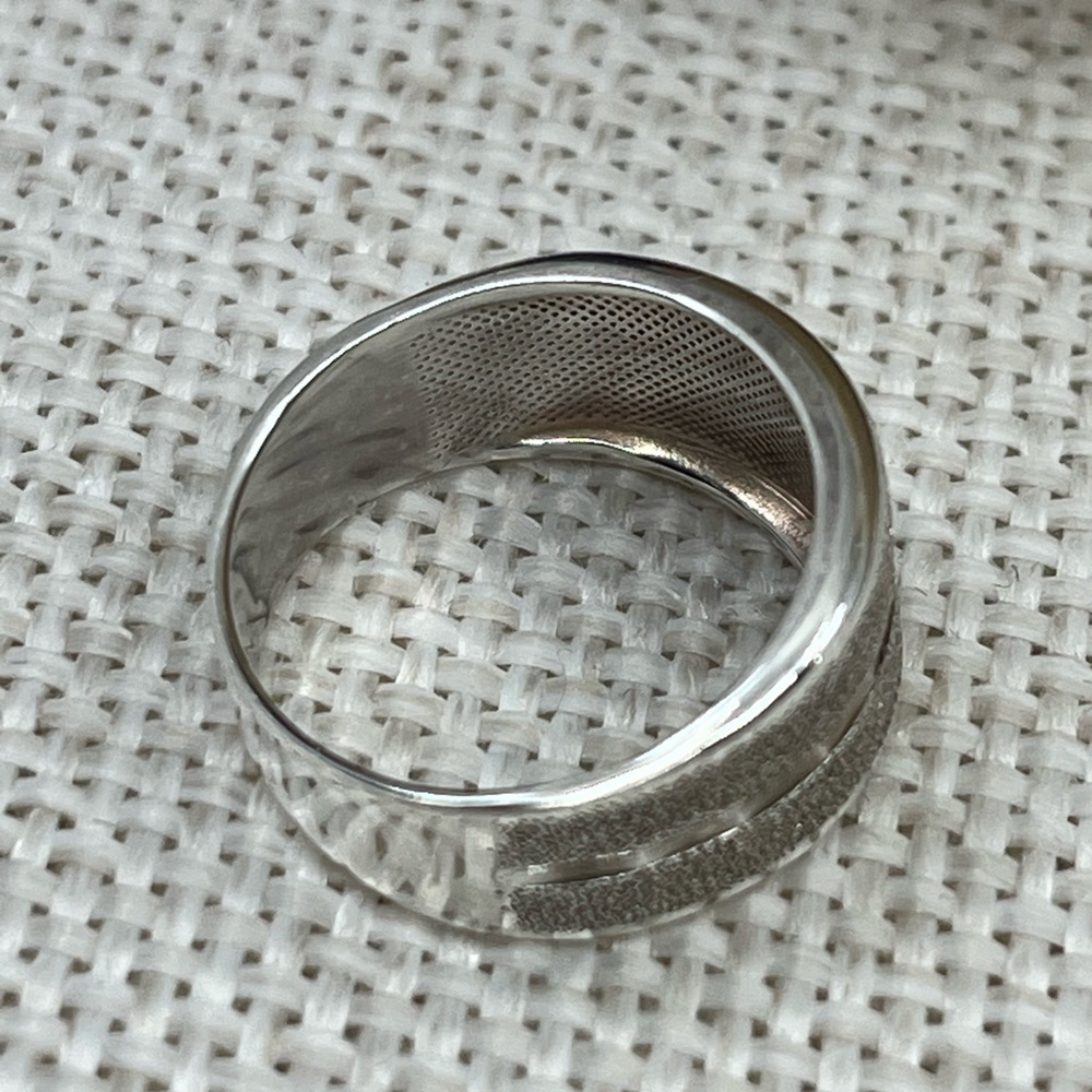 Vintage .999 Fine Silver Textured Band Ring – Size 5.75, Made in Costa Rica - Picture 9 of 16